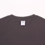 Charcoal short-sleeve crew-neck T-shirt back neckline view