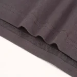 Charcoal short-sleeve crew-neck T-shirt hem view