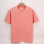 Coral short-sleeve crew-neck T-shirt front view