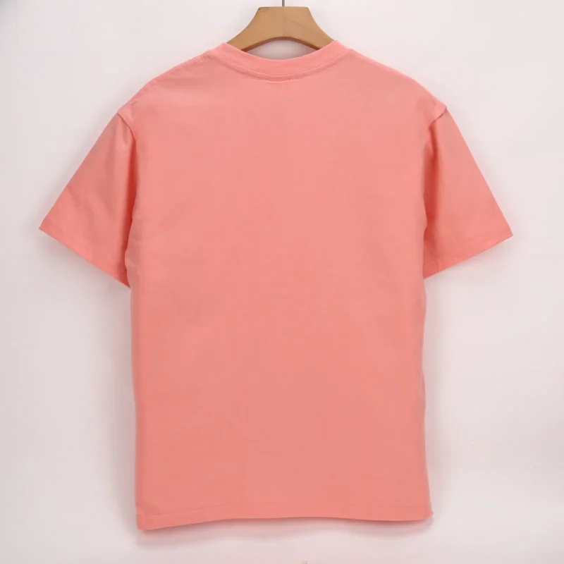 Coral short-sleeve crew-neck T-shirt back view