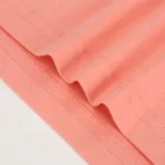 Coral short-sleeve crew-neck T-shirt hem view