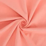 Coral short-sleeve crew-neck T-shirt fabric view