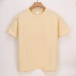 Cream short-sleeve crew-neck T-shirt front view
