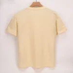 Cream short-sleeve crew-neck T-shirt back view