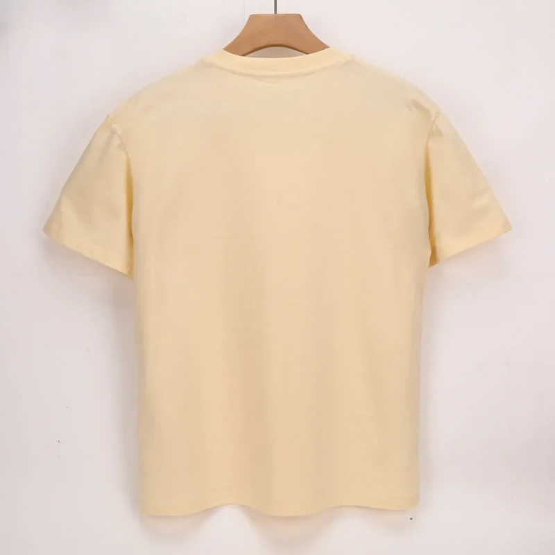 Cream short-sleeve crew-neck T-shirt back view
