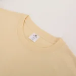 Cream short-sleeve crew-neck T-shirt neckline view