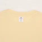 Cream short-sleeve crew-neck T-shirt back neckline view