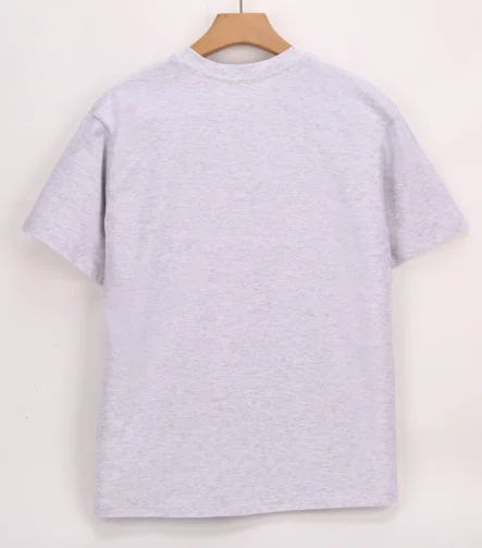 Heather Gray short-sleeve crew-neck T-shirt back view