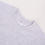 Heather Gray short-sleeve crew-neck T-shirt neckline view