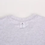 Heather Gray short-sleeve crew-neck T-shirt back neckline view