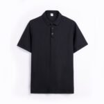 Black King's Eagle 0001 mesh polo shirt, front view