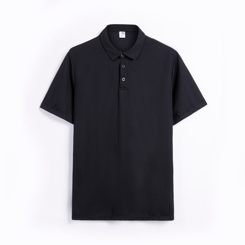 Black King's Eagle 0001 mesh polo shirt, front view