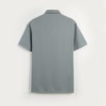 Gray King's Eagle 0001 mesh polo shirt, back view