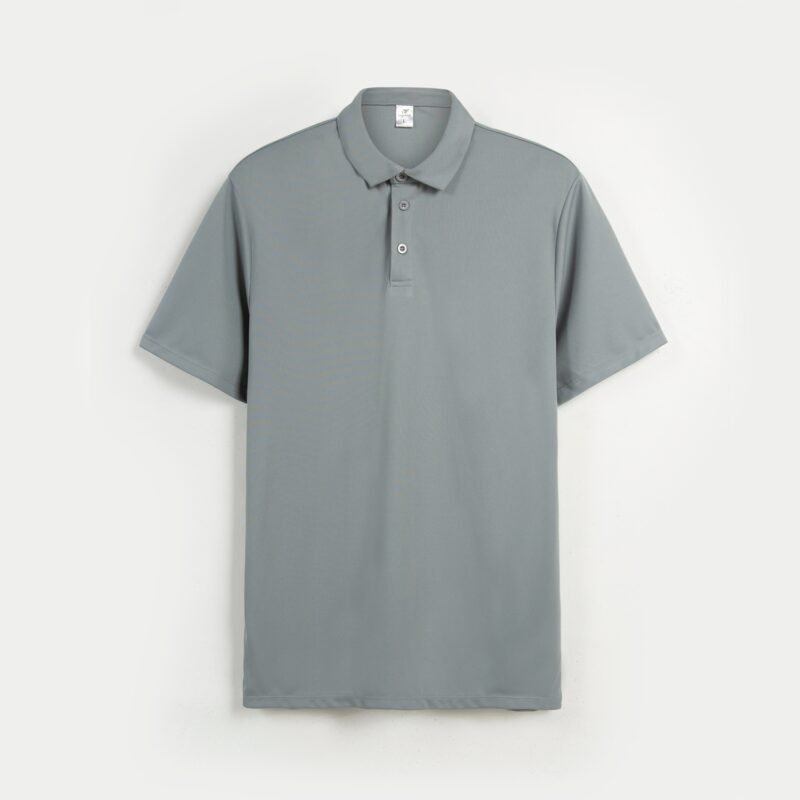 Gray King's Eagle 0001 mesh polo shirt, front view