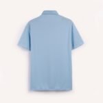 Light Blue King's Eagle 0001 mesh polo shirt, back view