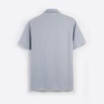 Light Gray King's Eagle 0001 mesh polo shirt, back view