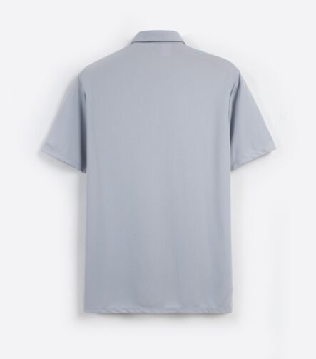 Light Gray King's Eagle 0001 mesh polo shirt, back view