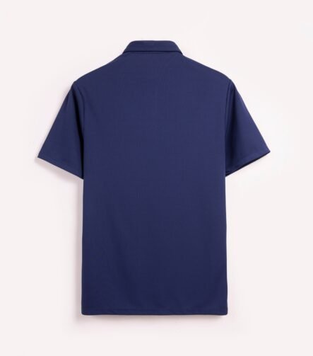 Navy King's Eagle 0001 mesh polo shirt, back view