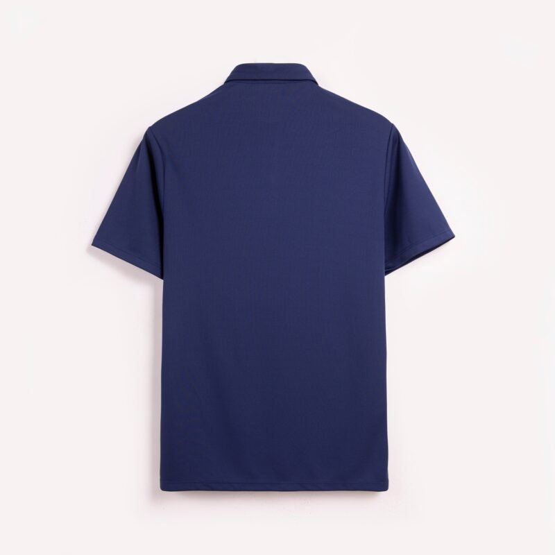 Navy King's Eagle 0001 mesh polo shirt, back view