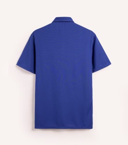 Royal Blue King's Eagle 0001 mesh polo shirt, back view
