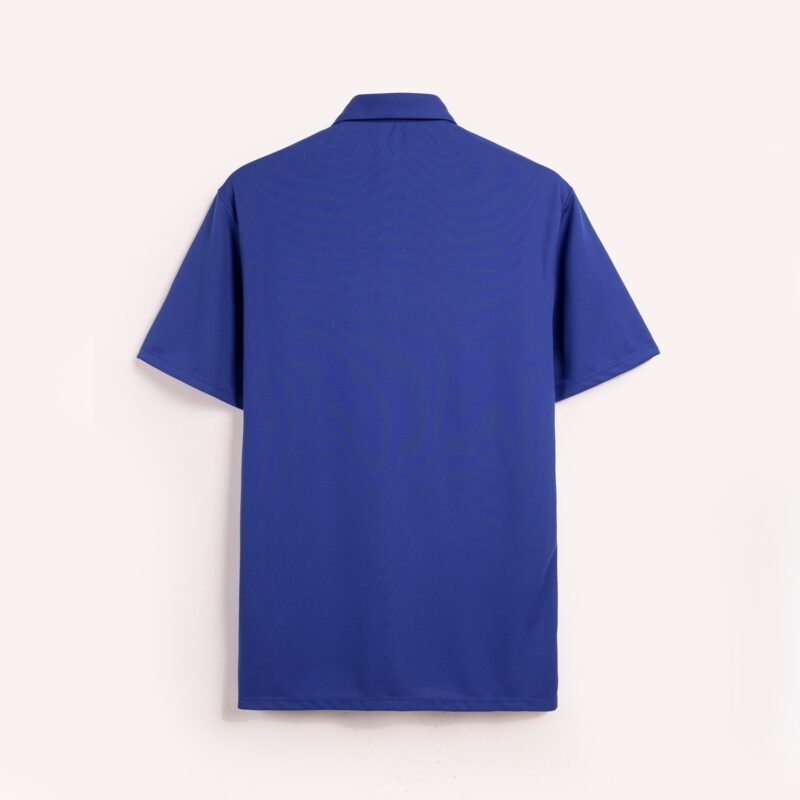Royal Blue King's Eagle 0001 mesh polo shirt, back view
