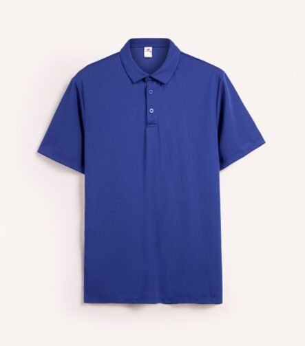 Royal Blue King's Eagle 0001 mesh polo shirt, front view
