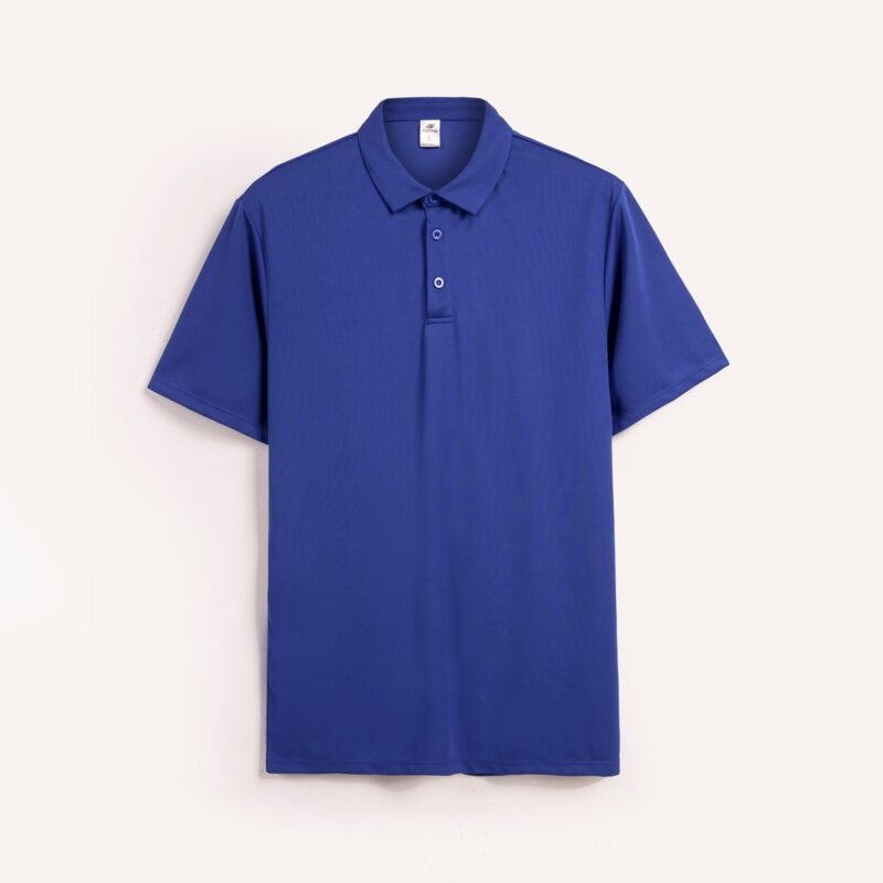 Royal Blue King's Eagle 0001 mesh polo shirt, front view