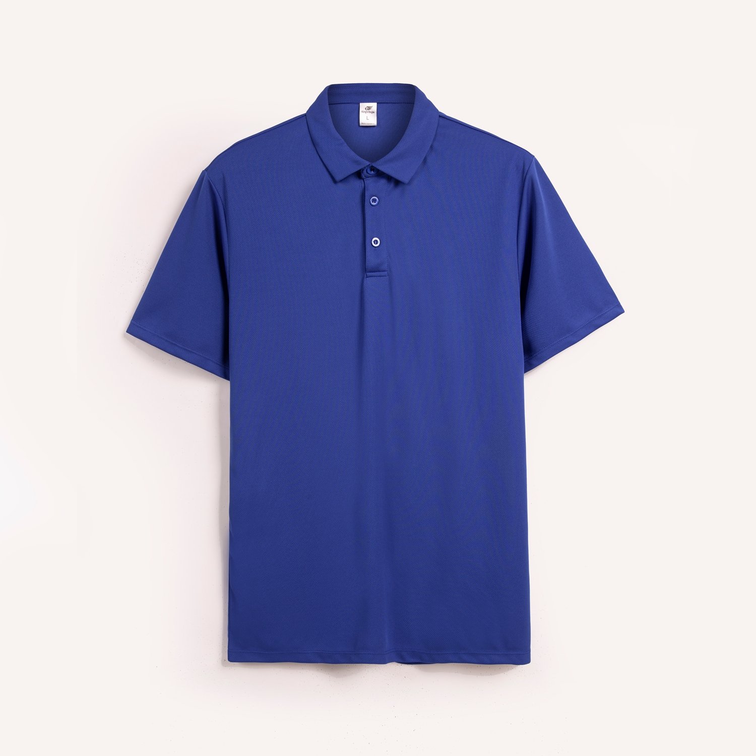 King's Eagle 0001 Mesh Polo Shirt - Royal Blue - front Royal Blue King's Eagle 0001 mesh polo shirt, front view