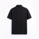 Black King's Eagle 0002 pique polo shirt, back view