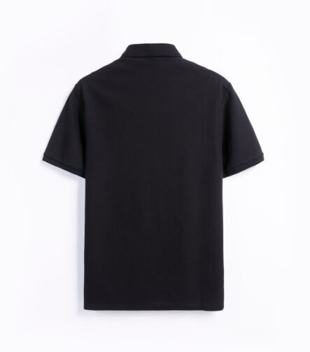 Black King's Eagle 0002 pique polo shirt, back view