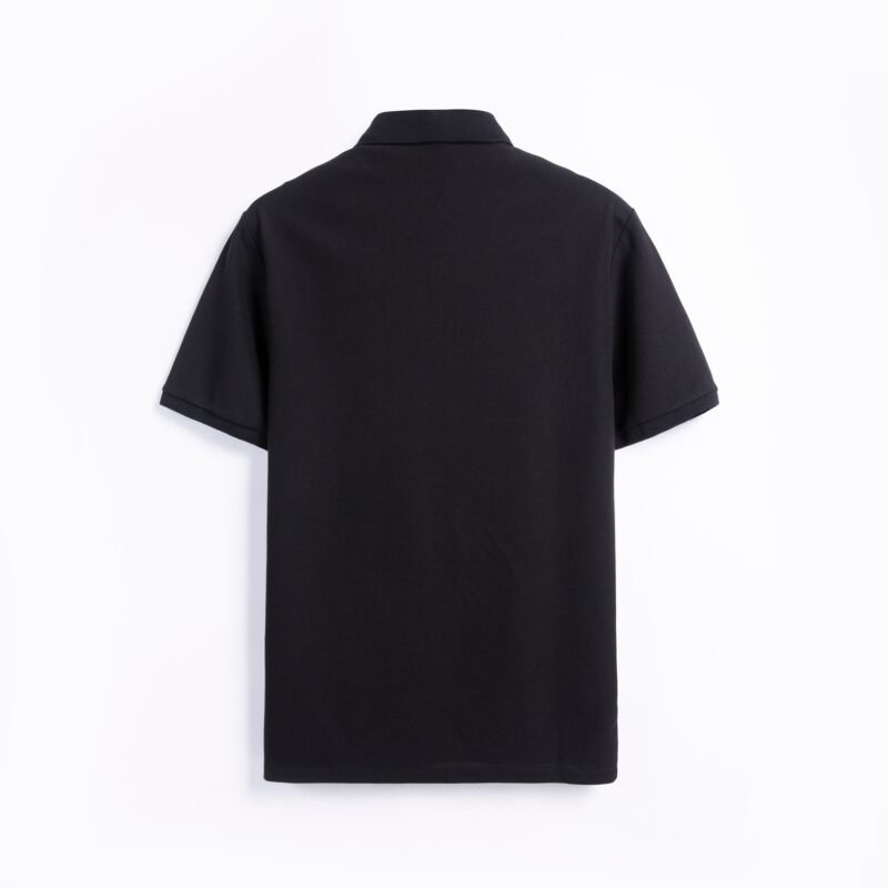 Black King's Eagle 0002 pique polo shirt, back view
