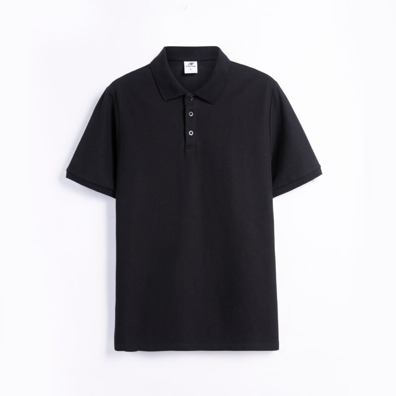 Black King's Eagle 0002 pique polo shirt, front view
