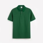 Forest Green King's Eagle 0002 pique polo shirt, front view
