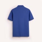 Royal Blue King's Eagle 0002 pique polo shirt, back view