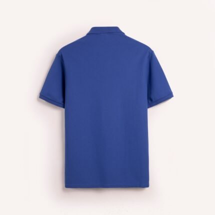 Royal Blue King's Eagle 0002 pique polo shirt, back view