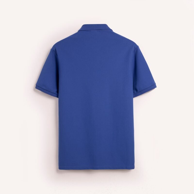 Royal Blue King's Eagle 0002 pique polo shirt, back view