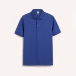 Royal Blue King's Eagle 0002 pique polo shirt, front view
