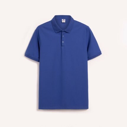 Royal Blue King's Eagle 0002 pique polo shirt, front view