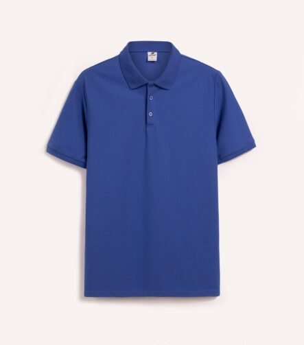 Royal Blue King's Eagle 0002 pique polo shirt, front view