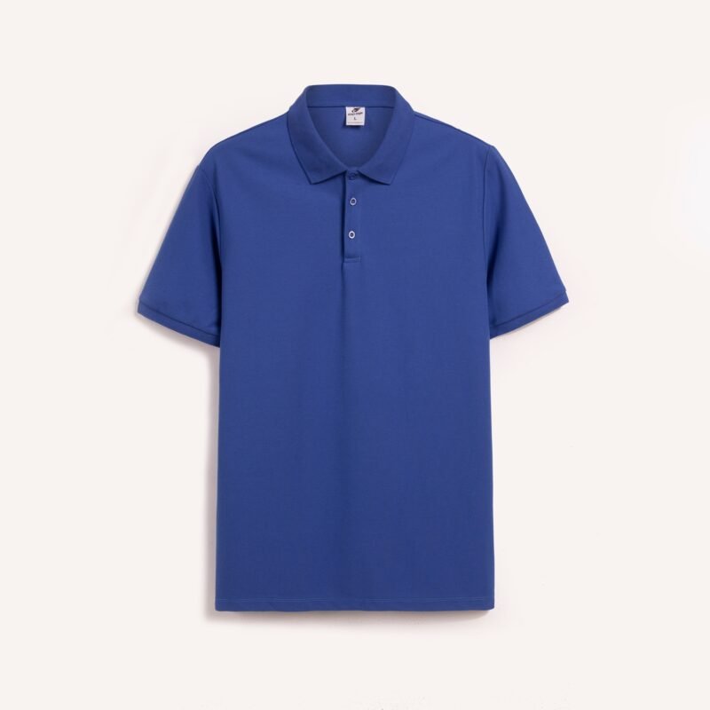 Royal Blue King's Eagle 0002 pique polo shirt, front view